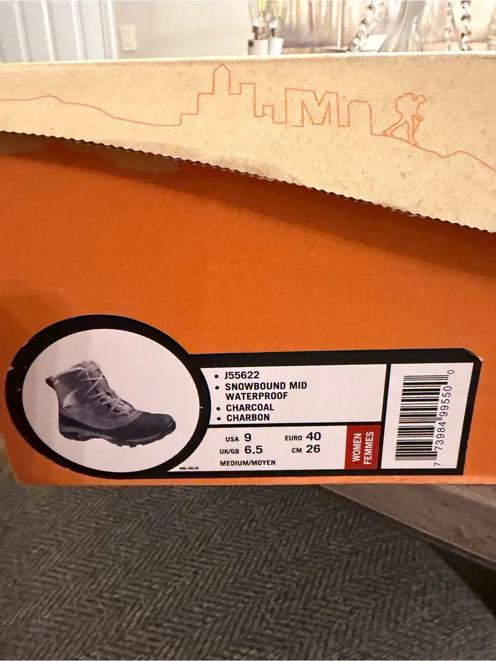 Merrell Women’s charcoal Waterproof Winter Boots